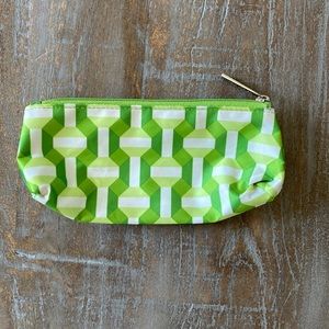 Clinique Green Geometric Makeup Bag